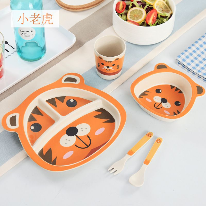 Kids Plate Set Cartoon Tableware (5Pcs Set)